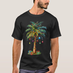 Tropisches Weihnachten Hawaiianischer Santa Xmas L T-Shirt