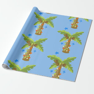 tropisches Weihnachten Juli Palme Sommer Xmas Geschenkpapier