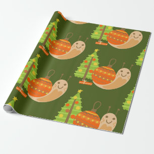 tropisches Weihnachten Juli Schnecke Sommer Xmas Geschenkpapier