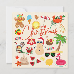 Tropisches Weihnachten Karte