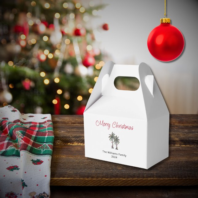 Tropisches Weihnachts-Party Palm Trees Beach Geschenkschachtel (Von Creator hochgeladen)