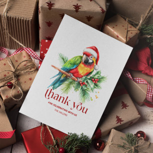 Tropisches Weihnachts-Thema Danke Retro-Text