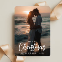 Tropisches Weihnachtscouple Beach Sunset Foto