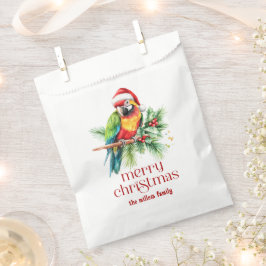 Tropisches Weihnachtsthema Danke Retro Text Geschenktütchen