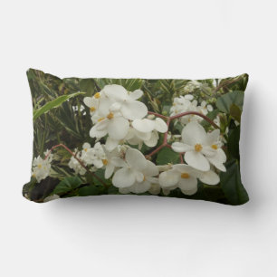 Tropisches Weißes Begonia Floral Lendenkissen