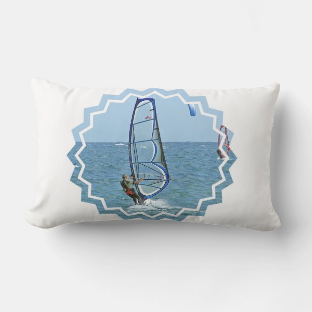 Tropisches Windsurfing Kissen (Vorderseite)