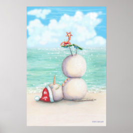 Tropisches Yoga Poster im idyllischen Design, Zehe