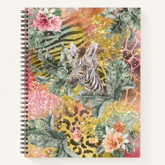 Tropisches Zebra für Tierwerbung Notizbuch