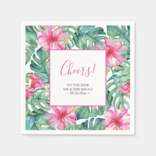 Tropisches Ziel der Hochzeit von Napkins Serviette