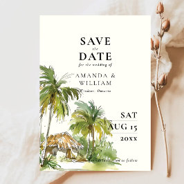 Tropisches Ziel Hochzeit Save The Date