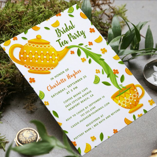 Tropisches Zitronen- und Limes Bridal Tee Party Einladung (Von Creator hochgeladen)
