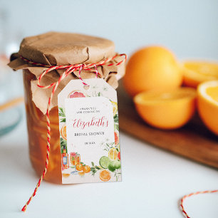 Tropisches Zitrus Hochzeitsdusche Geschenk-Anhänge Geschenkanhänger