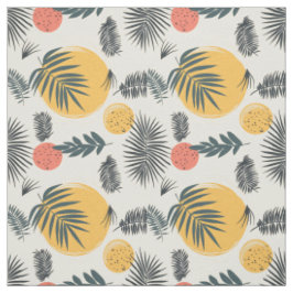 Tropisches Zitrus & Palm Sommer-Muster Stoff