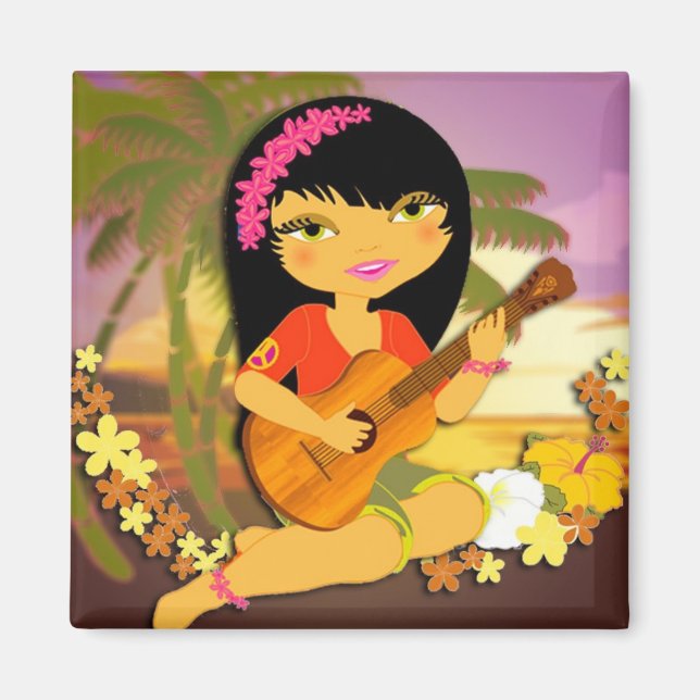 TROPOGIRL Ukulele Magnet (Vorne)