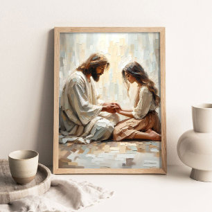 Trost in Ihm, Moderne Christliche Kunst, Jesus und Poster