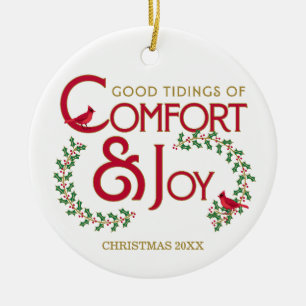 Trost und Freude Roter Kardinal Personalisierter W Keramik Ornament