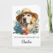 Trostkarte für Golden Retriever - Verlust eines Ha