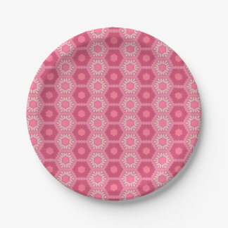 Trostlos rosa Papier Teller Y2K Floral Western Cow