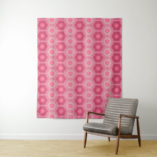 Trostloser Rosa Hintergrund Y2K Floral Cowgirl Wes Wandteppich