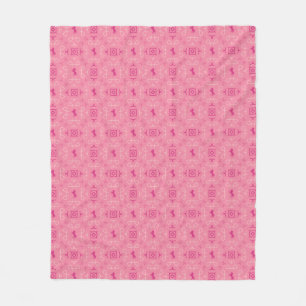 Trostloses rosa Flanelldecke Western Cowgirl Pferd Fleecedecke