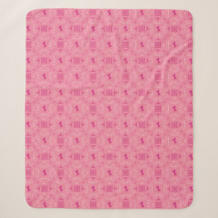Trostloses Rosa Sherpa-Decke Western-Cowgirl-Pferd Sherpadecke