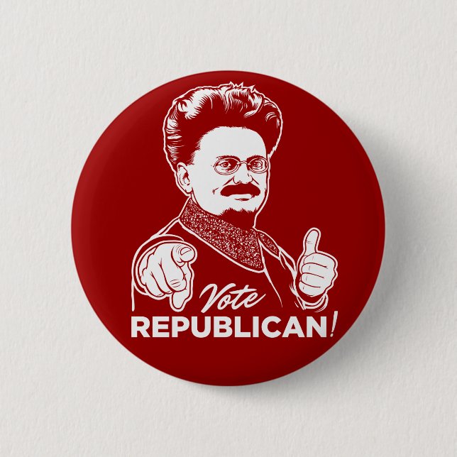 Trotsky Abstimmungs-Republikaner-Knopf Button (Vorderseite)