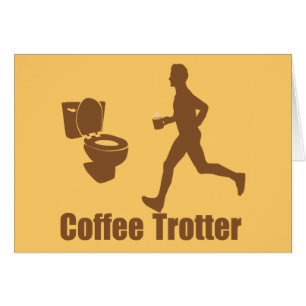 Trotteur drôle de café
