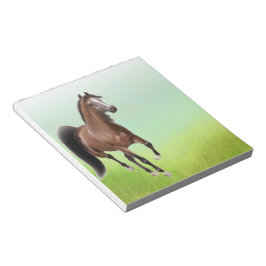 Trotting Bay Brown Arabian Horse Notizblock