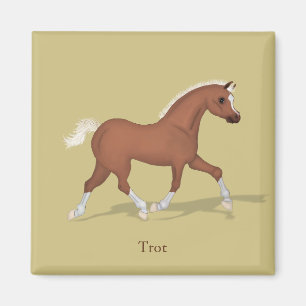 Trotting Sorrel Foal Gaits of the Horse Magnet