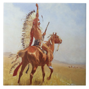 „Trotz“ Western Art von Frederic Remington Fliese