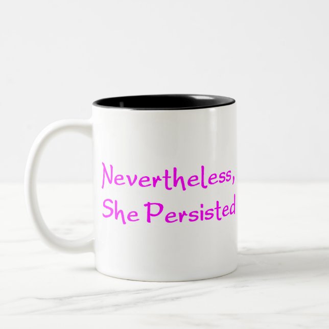 Trotzdem beharrt sie zweifarbige tasse (Links)