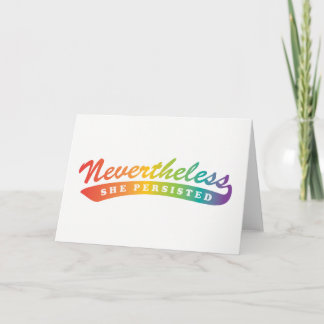 Trotzdem beharrte sie darauf. Notecards Karte