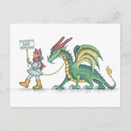 Trotzdem beharrte sie (HBdragon postcard) Postkarte