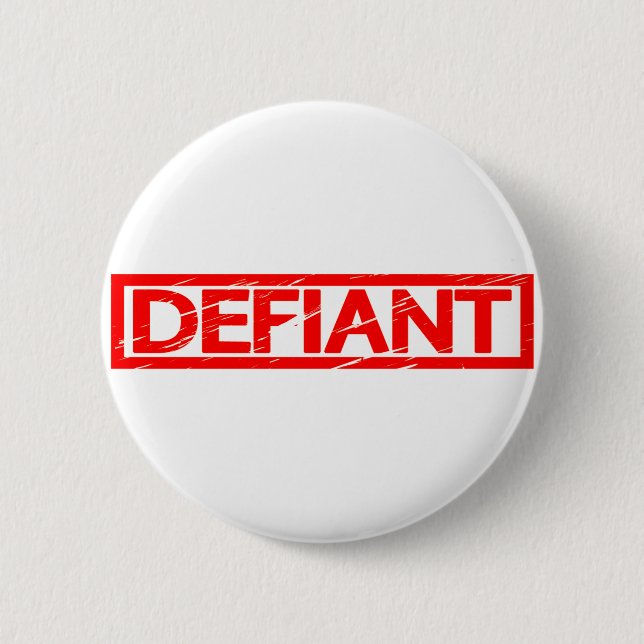 trotzige Briefmarke Button (Vorderseite)