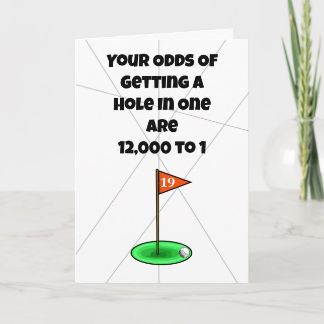 Trou Dans Un Funny Golf Carte Anniversaire (Devant)
