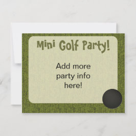 Trou De Style Mini Golf En Un Invitation