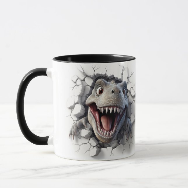 Trou Dinosaure 3D Dans Une Mug Murale - Libérez Vo (Gauche)