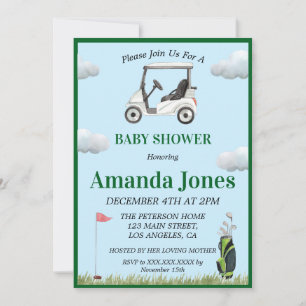 Trou En Un Baby shower De Golf Invitation