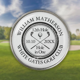 Trou en un classique personnalisé noir et blanc