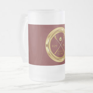 Trou-en-un - Mug en verre dépoli personnalisé