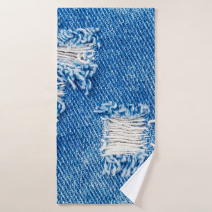 Trou sur Denim Jeans. Torn Blue je déchiré