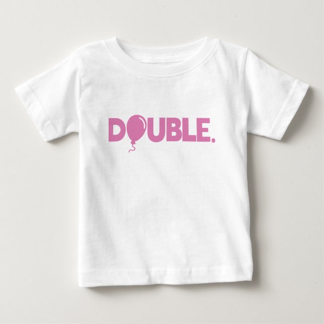 Trouble Double Funny Vater Son Daughter Match Baby T-shirt (Vorderseite)
