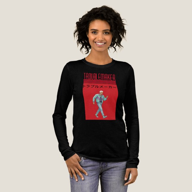 Troublemaker  Tri-Blend shirt (Volle Vorderseite)