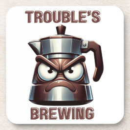Trouble's Brewing - Angry Moka Espresso Pot Getränkeuntersetzer