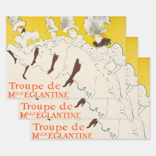 Troupe de Mademoiselle Eglantine, Toulouse Lautrec Geschenkpapier Set