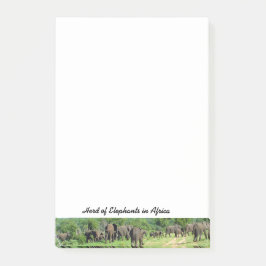 Troupeau de notes de post-it d'éléphants