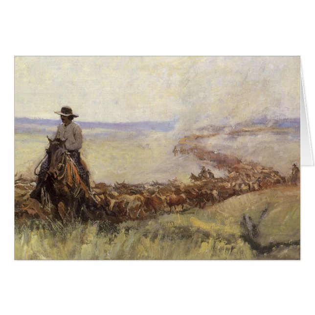 Troupeau de sentiers au Wyoming par WHD Koerner (Devant horizontal)