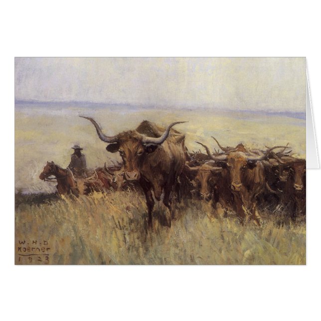 Troupeau de sentiers au Wyoming par WHD Koerner (Devant horizontal)