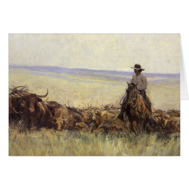 Troupeau de sentiers au Wyoming par WHD Koerner (Devant horizontal)