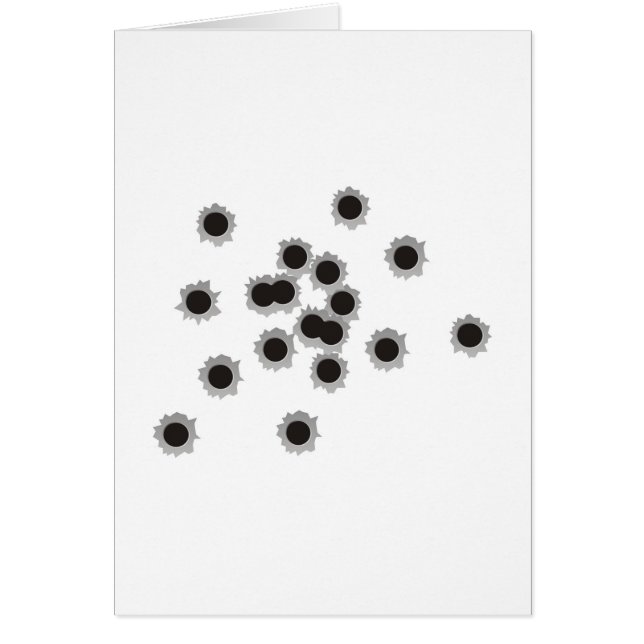 Trous de balle d'un fusil ou d'une arme à feu, (Devant)